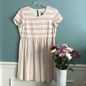 Old Navy Linen Striped Babydoll Dress